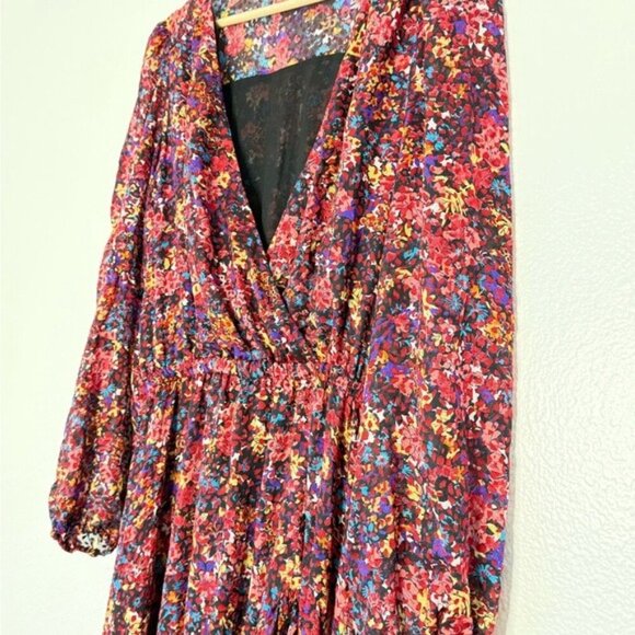 Ramy Brook Women’s Fatima Floral Asymmetric Maxidress V neck size M - Picture 5 of 12